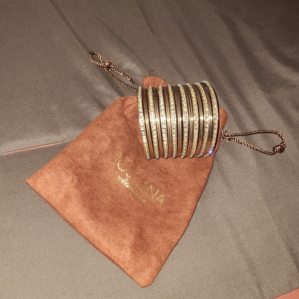 Iosselliani Gold and Silver Bangles